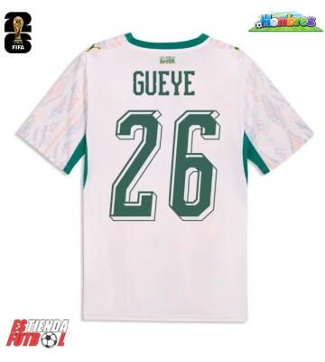 Senegal Pape Gueye #26 Primera Equipación Mundial 2026 Manga Corta